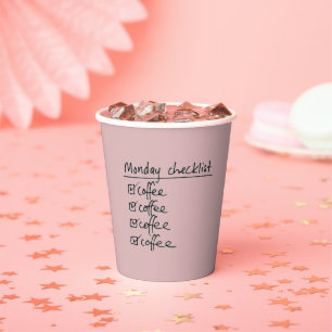 Gobelets En Papier Tasses de café jetables Gradient Rose