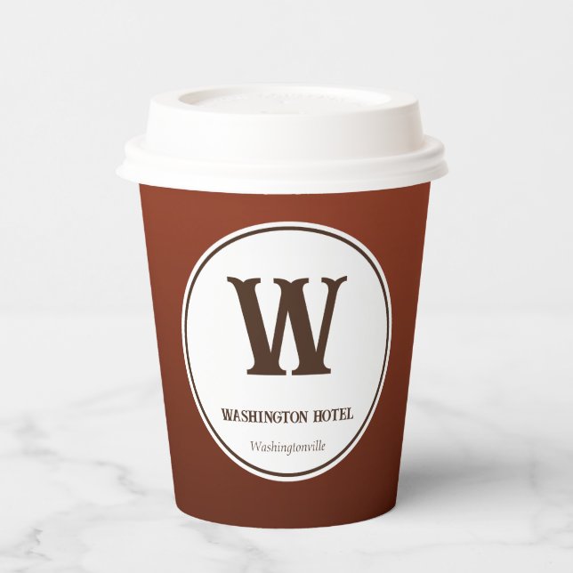 Gobelets En Papier Tasses de papier café d'affaires Brown (Gauche)