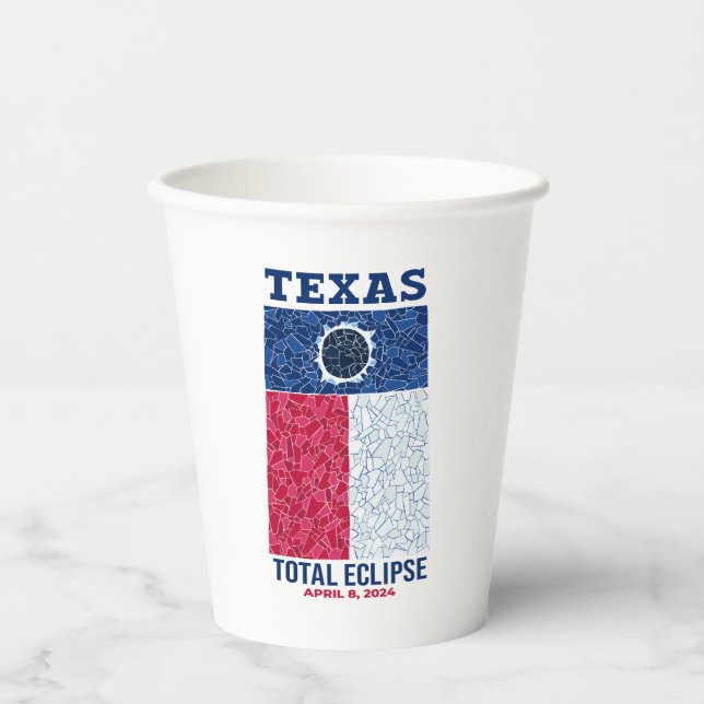 Gobelets En Papier Tasses de papier Texas Total Eclipse (Recto)