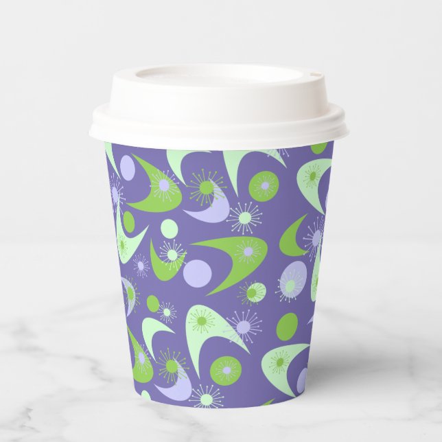 Gobelets En Papier Tasses en papier Boomerangs Rétro (Recto)