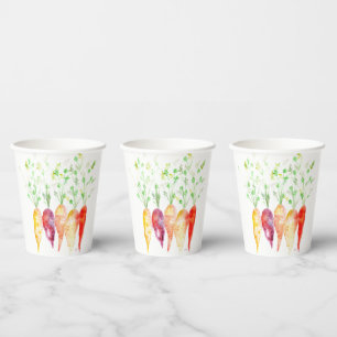 Gobelets En Papier Tasses en papier - Carottes d'hélium d'aquarelle
