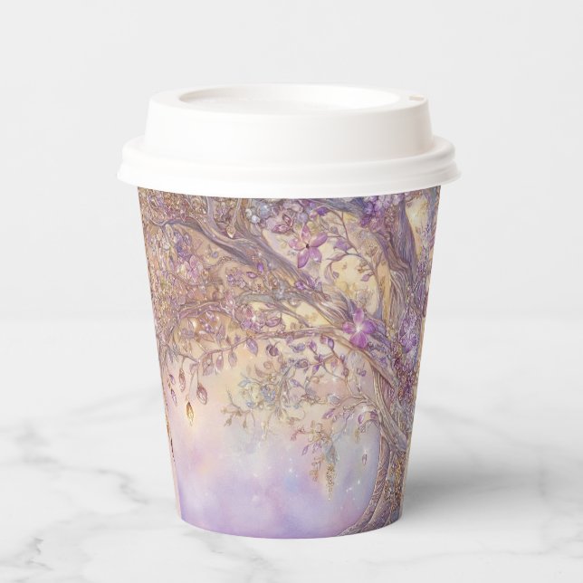 Gobelets En Papier Tasses en papier de forêt lumineuses (Recto)