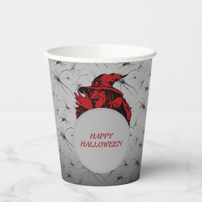 Gobelets En Papier Tasses en papier de sorcière Halloween (Gauche)