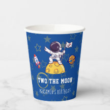 Tasses en papier garçon deuxième anniversaire Deux