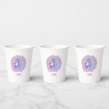 Tasses en papier Gémeaux - Astrologie à l'aquarell
