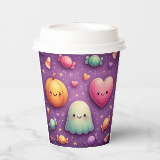 Gobelets En Papier Tasses en papier Halloween Kawaii mignonnes