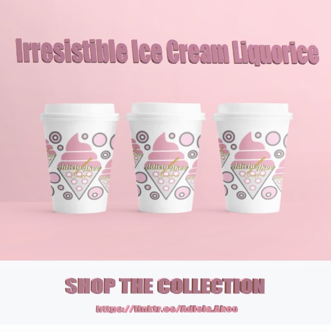 Gobelets En Papier Tasses en papier Irrésistible à la crème glacée (Irresistible IceCream Liquorice Paper Cups by Poet Adiela Akoo. Love it? GET it! Shop the collection)