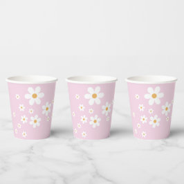 Gobelets En Papier Tasses en papier lilas Super Retro Daisy