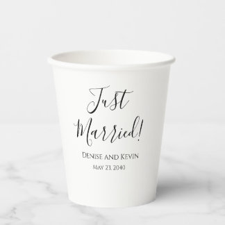 Gobelets En Papier Tasses en Papier Mariés Personnalisées pour Mariag