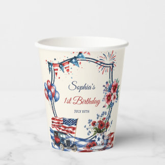 Gobelets En Papier Tasses en papier pour anniversaire USA patriotique