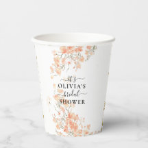 Tasses en papier pour douche de mariée