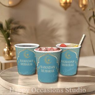 Gobelets En Papier Tasses en papier Ramadan Kareem Ramadan Moubarak