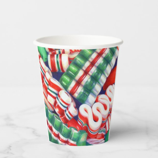 Gobelets En Papier Tasses en papier RIBBON CANDY (Recto)