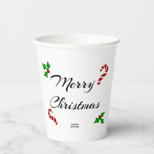 Gobelets En Papier Tasses en papier Souhaits de Noël