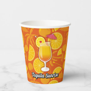 Gobelets En Papier Tasses en papier tequila Sunrise