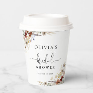 Gobelets En Papier Tasses en papier Tiny Wildflower pour enterrement 