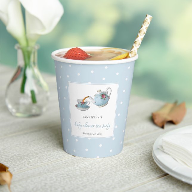 Gobelets En Papier Teacups Baby shower Tea Party (Insitu)