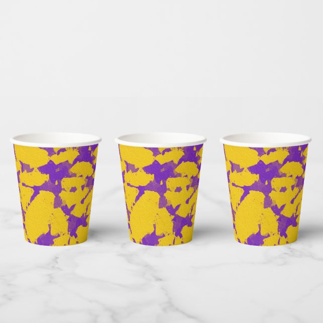 Gobelets En Papier Teinture à tarte violette et jaune (Multi)