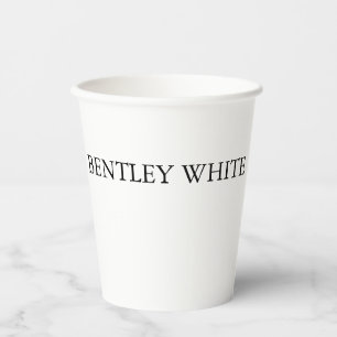 Gobelets En Papier Tendance Chic Blanc Style Simple Simple Plaque Vot