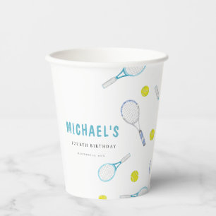 Gobelets En Papier Tennis Championnat de Papier Anniversaire