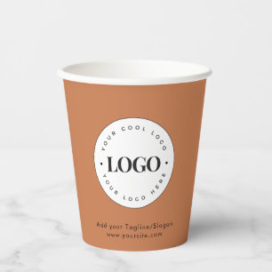 Gobelets En Papier Terracotta Ajouter Custom Business Company Logo Pa