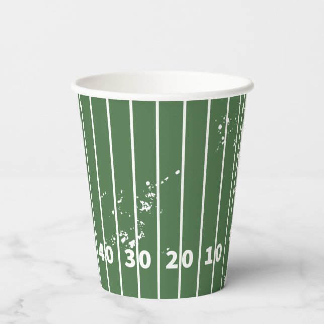 Gobelets En Papier Terrain de football  (Verso)