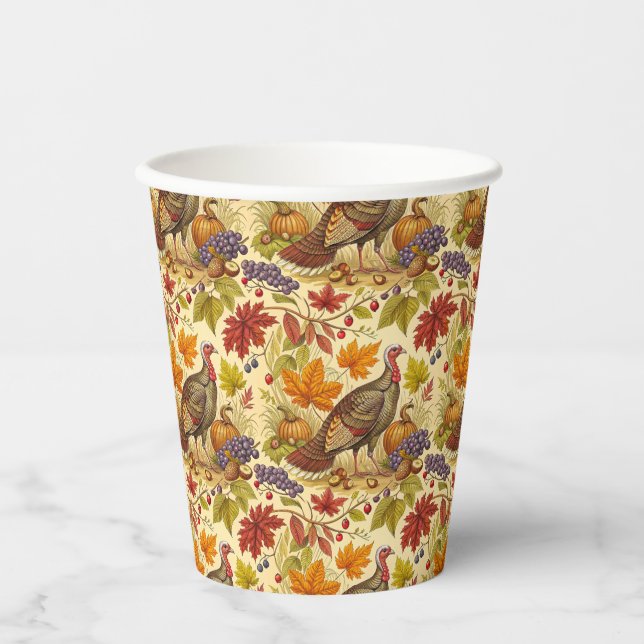 Gobelets En Papier Thanksgiving Abundance (Recto)