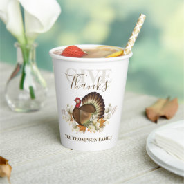 Gobelets En Papier Thanksgiving Simple Turquie Elégant Donner Un Reme