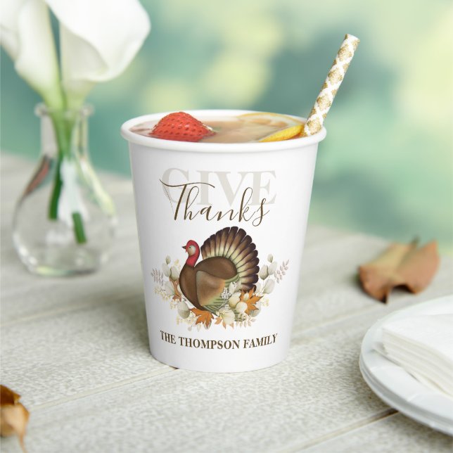 Gobelets En Papier Thanksgiving Simple Turquie Elégant Donner Un Reme (Insitu)
