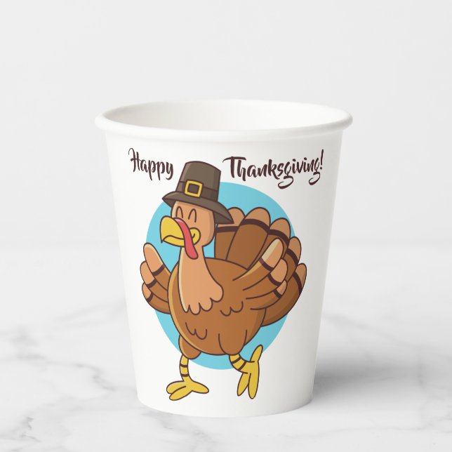 Gobelets En Papier Thanksgiving Turquie (Recto)