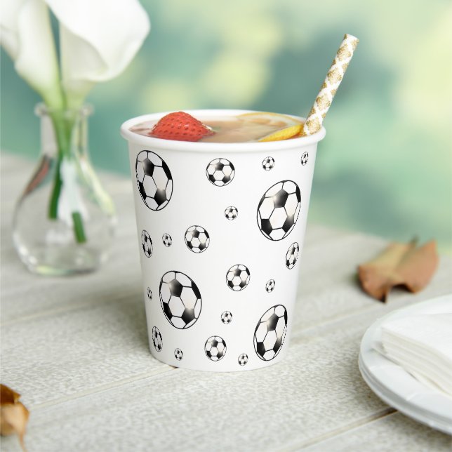Gobelets En Papier Thème du ballon de football (Insitu)