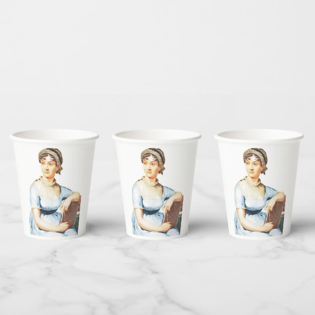 Gobelets En Papier Thème Jane Austen (Multi)
