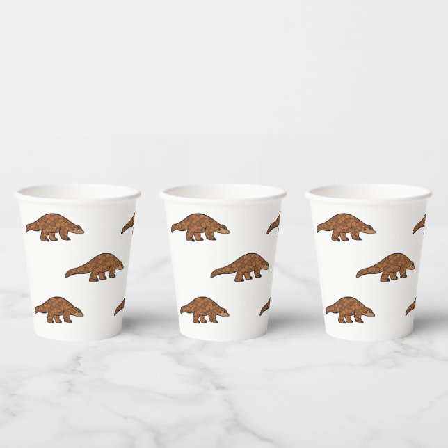 Gobelets En Papier Thème Pangolin (Multi)