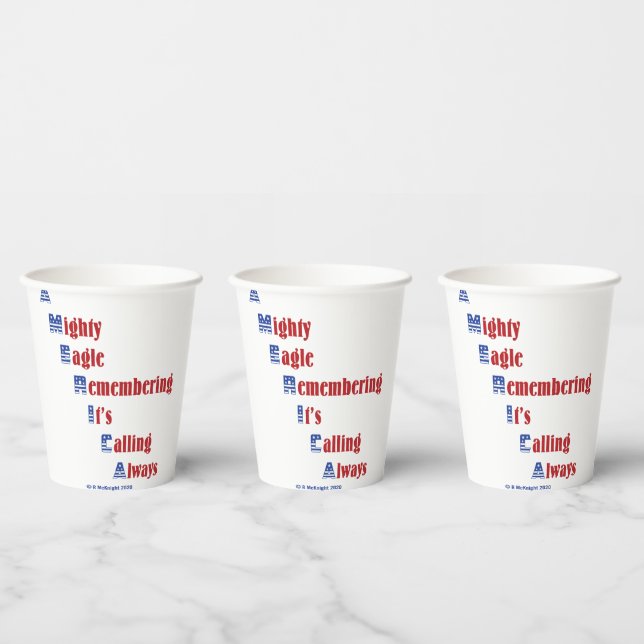 Gobelets En Papier Thème patriotique (Multi)