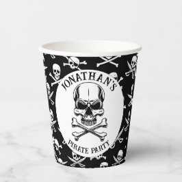 Gobelets En Papier Thème pirate Fête Adulte Navires Crâne