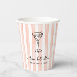 Gobelets En Papier Tini Bit Ancienne fête d'anniversaire personnalisé