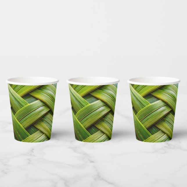 Gobelets En Papier Tissu de bambou vert frais (Multi)
