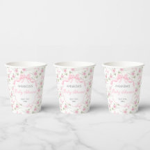 Toile De Jouy Fille au Ruban Rose Baby Shower