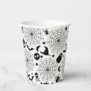 Gobelets En Papier Toiles Éffrayantes d'Halloween