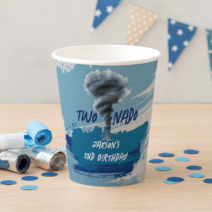 Gobelets En Papier Tornade Twonado Tornade Bleu Grunge Anniversaire