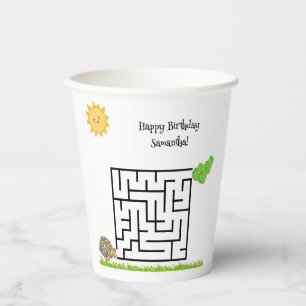 Gobelets En Papier Tortue et laitue, tasses de papier labyrinthe d'an