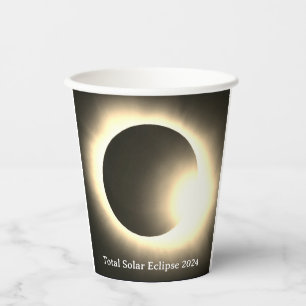 Gobelets En Papier Total éclipse solaire 2024 lune de soleil