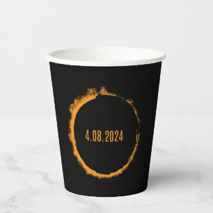 Gobelets En Papier Total Solaire Eclipse USA 8 avril 2024