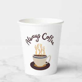 Gobelets En Papier Toujours Café Diffusant Chaud Avec Arrière - plan