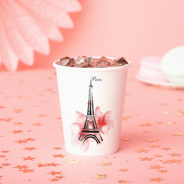 Gobelets En Papier Tour Eiffel Paris romantique (Insitu)