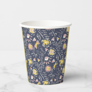 Gobelets En Papier Tourbillon floral