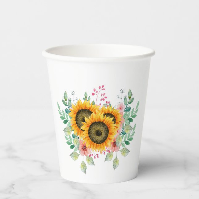 Gobelets En Papier Tournesol (Recto)