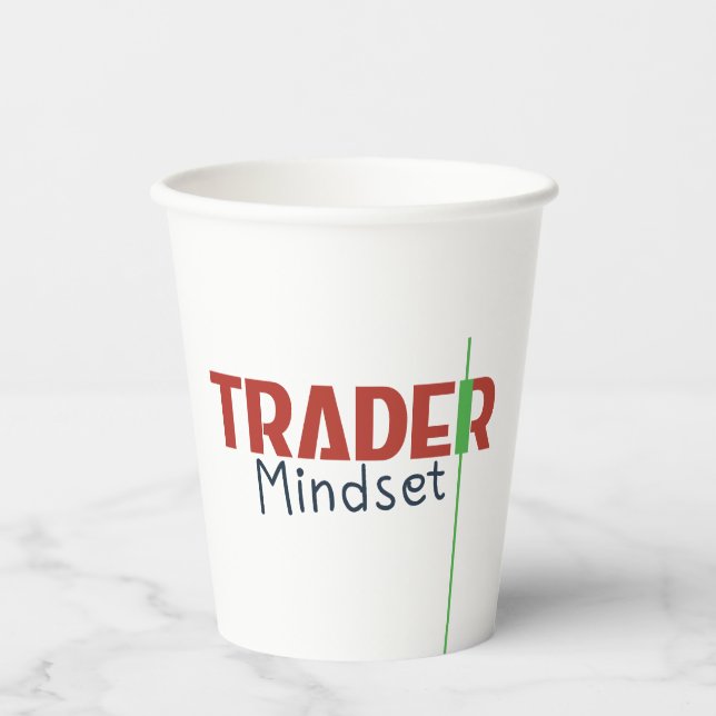 Gobelets En Papier Trader Mindset – Discipline, Focus, Trading Psycho (Recto)