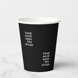 Gobelets En Papier Travail D'Équipe Rendre La Collection Dream