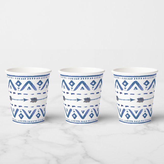 Gobelets En Papier Tribal Boho (Multi)